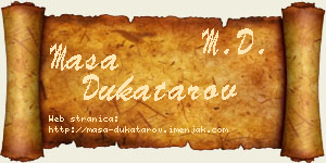 Maša Dukatarov vizit kartica